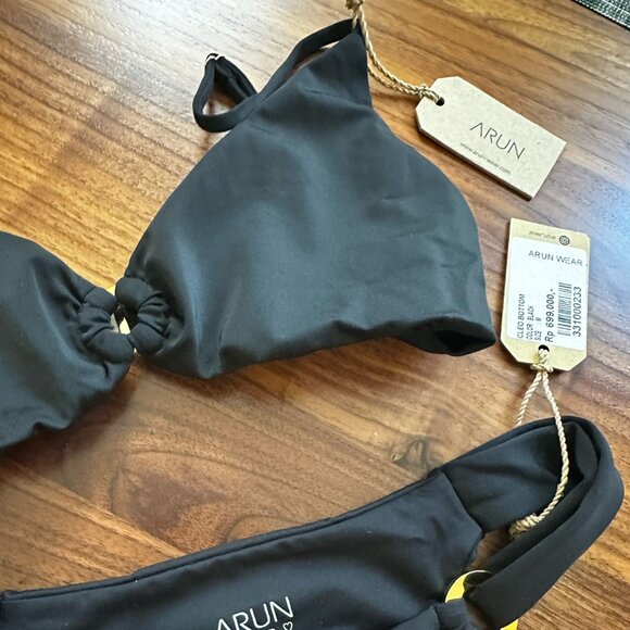 NEW Arun Cleo Black Bikini Top Size Large - Picture 5 of 6